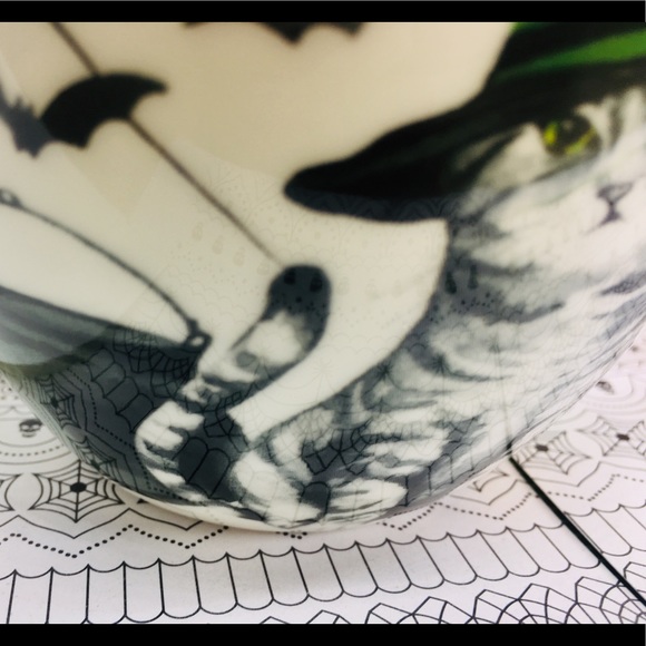 Halloween Witch Cat Portobello Mug Creepy Cauldron Fine China Tea Coffee - Picture 4 of 10